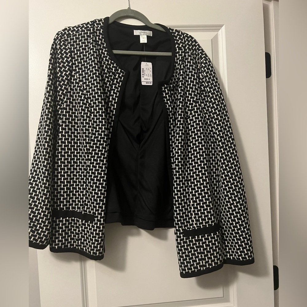 NWT CJ BANKS BLAZER JACKET PATTERNED SIZE 2X